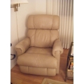  Recliner High Back Cream Beige